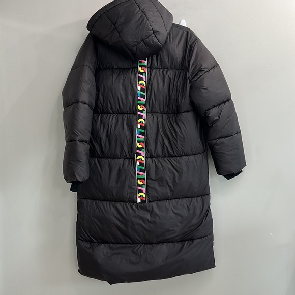 Stella Mccartney Black Down Jacket With
Multicolored Band On The Back - Picture 10 of 16